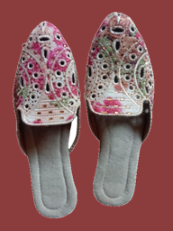 Picture of Step into Elegance and Comfort with Women's Beautiful Velvet Footwear - Perfect for Home or Parties